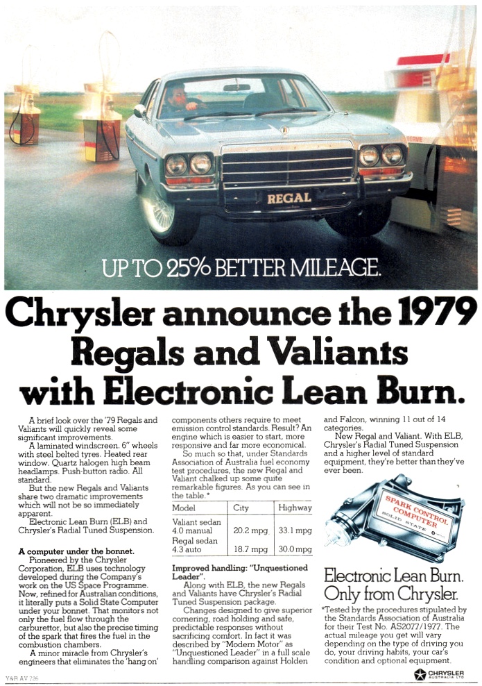 1979 CM Chrysler Valiant Regal Electronic Lean Burn